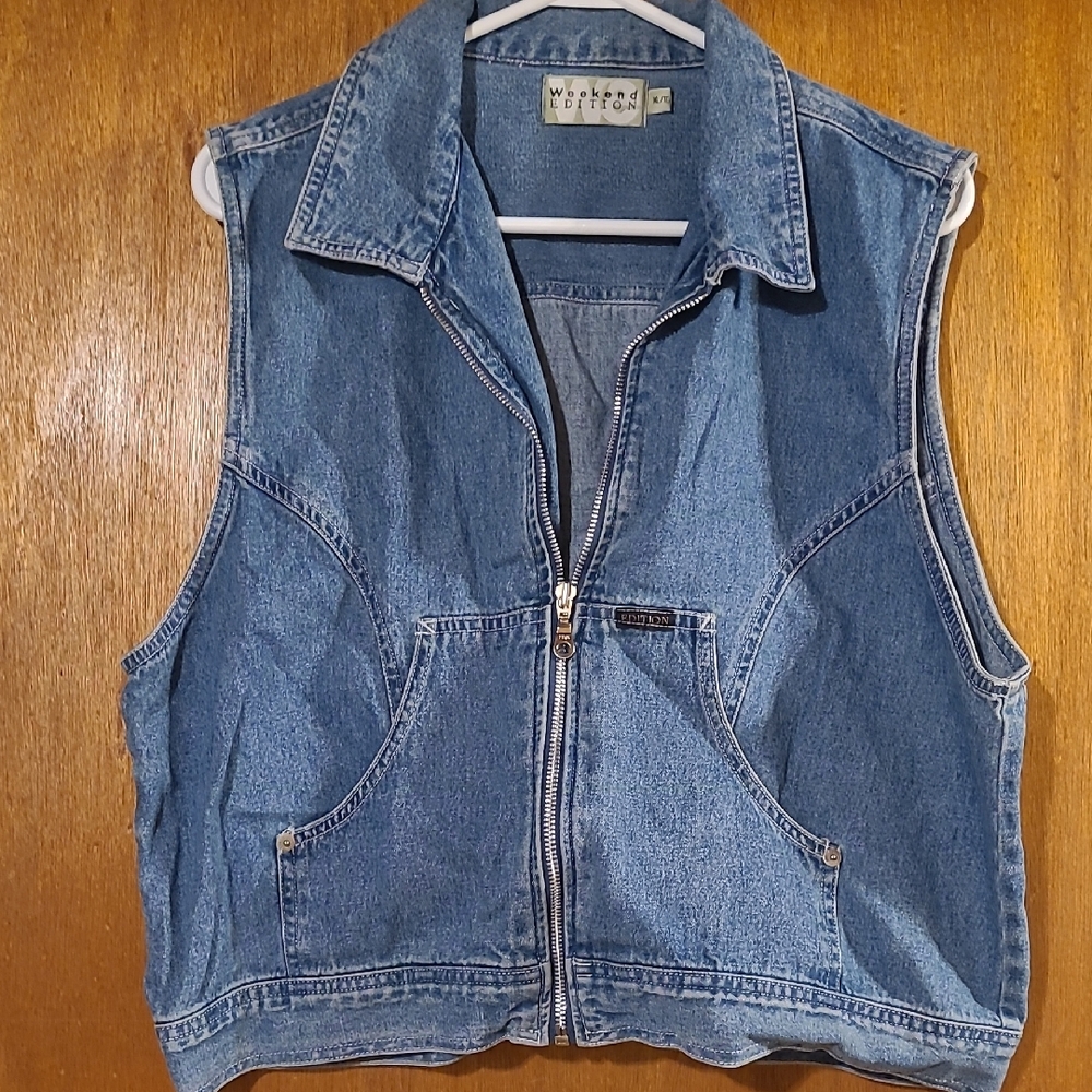 Vintage Weekend Edition Women's Denim Zip Vest